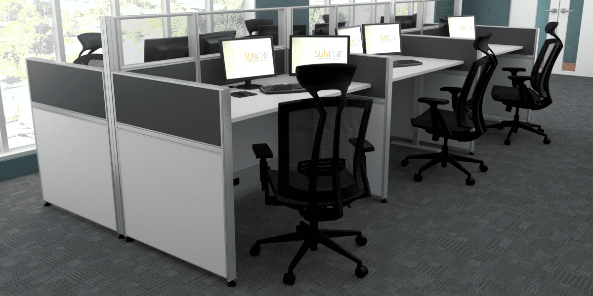 Office Furniture Cubicles 6 Pack Mesh Chairs